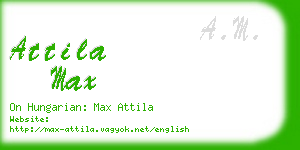 attila max business card